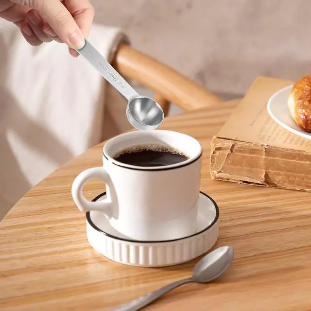 Alt view image 5 of 7 - 2 PCS Tablespoon Measuring Spoon 1/2 Tbsp Stainless Steel Measuring Spoons 1/2 Teaspoon Scoop Kitchen Cooking Spoon for Measurings Coffee Grains Protein Pet Food, Silver