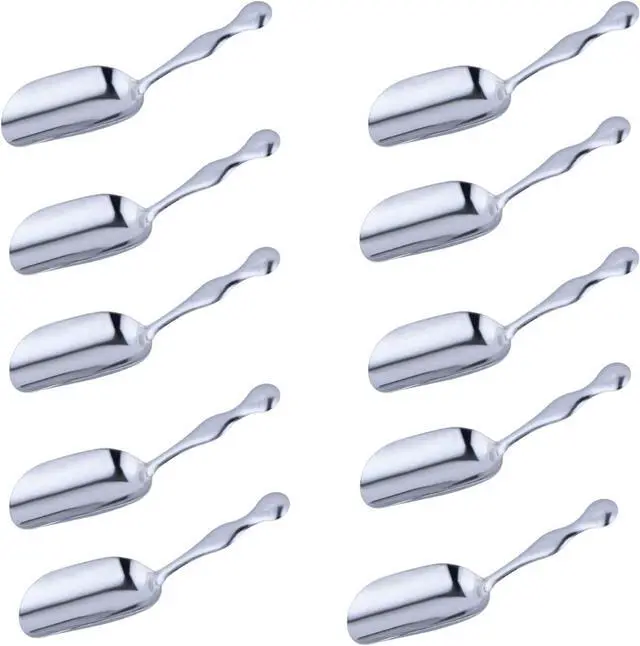 Main image of 10 Pcs Mini Candy Scoops Stainless Steel Tea Coffee Ice Shovel Teaspoon Small Shovel for Tea, Coffee, Candy, Ice Cream, Dessert, Sugar, Kitchen Or Buffet