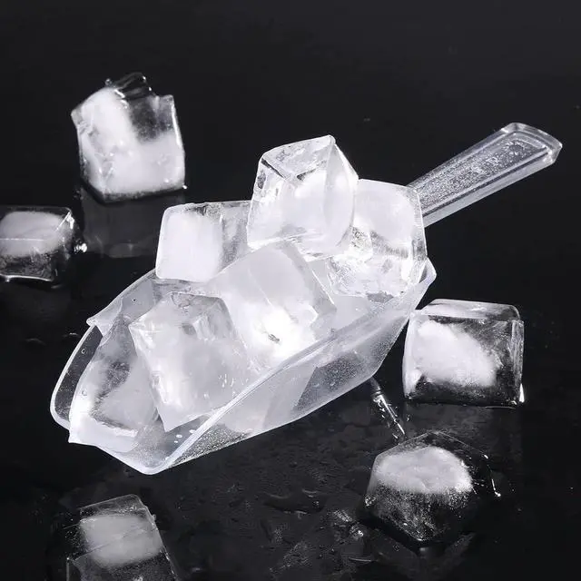 Alt view image 4 of 6 - 12 Pack 6.7" Mini Acrylic Plastic Ice Scoops Multi Purpose Clear Candy Scoops for Dessert Buffets Kitchen, Protein Powders, Ice Cream, Coffee, Tea Jar (Medium)