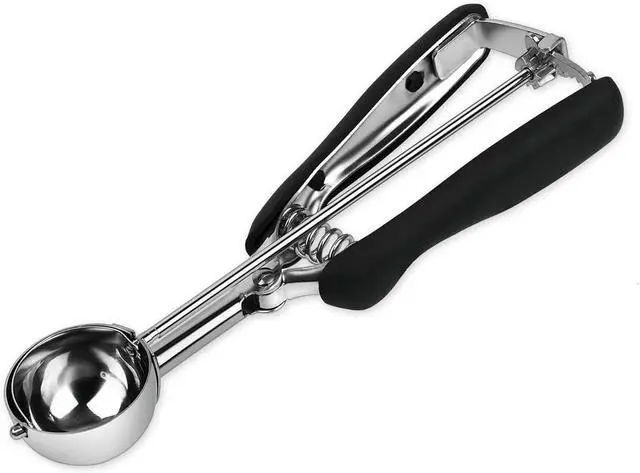 Main image of DS. DISTINCTIVE STYLE Mini Cookie Scoop #100-2 Teaspoon Scoop - Mini Ice Cream Scoop, Made of Food Grade 304 Stainless Steel with Comfortable Rubber Grip Handles