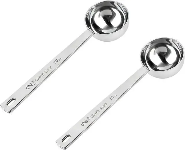 Main image of Stainless Steel Coffee Scoop, 2 Tablespoon (30ml), Set of 2