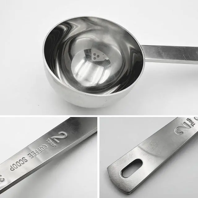 Alt view image 3 of 7 - Stainless Steel Coffee Scoop, 2 Tablespoon (30ml), Set of 2