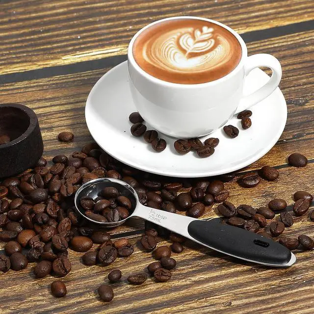 Alt view image 3 of 5 - Stainless Steel Measuring Scoops - 1/2 Tbsp, 1/32 Cup, Small Coffee Scoop, Handle Included