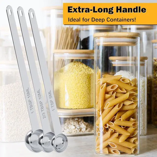 Alt view image 3 of 6 - 1PCS 1TSP(5ml) Extra Long Handle Measuring Spoon, 18/8 Stainless Steel