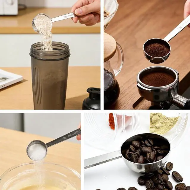 Alt view image 6 of 7 - Stainless Steel Coffee Scoop, 2 Tablespoon (30ml), Set of 2