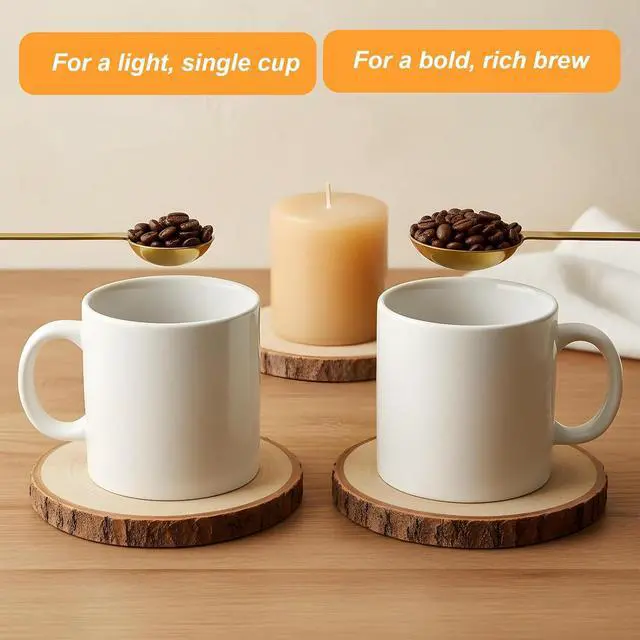 Alt view image 6 of 7 - Double Sided Coffee Measuring Spoon, Stainless Steel Teaspoon Scoop 1 Tsp (5ml) and 1 Tbsp (15ml) Tablespoon Measuring Spoon, Dual-Measure Long-Handle Spoons for Kitchen Sugar Baking Precise Gold