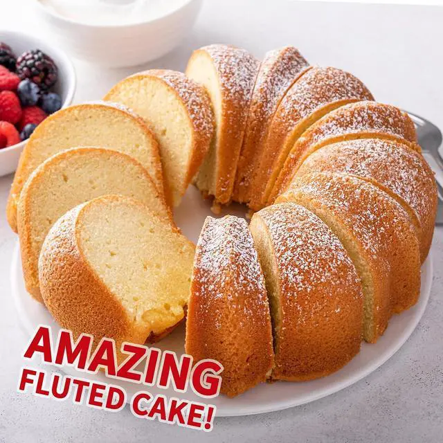 Alt view image 6 of 7 - Puyeipt 10 Inch Silicone Fluted Tube Cake Pan, 2 Pack