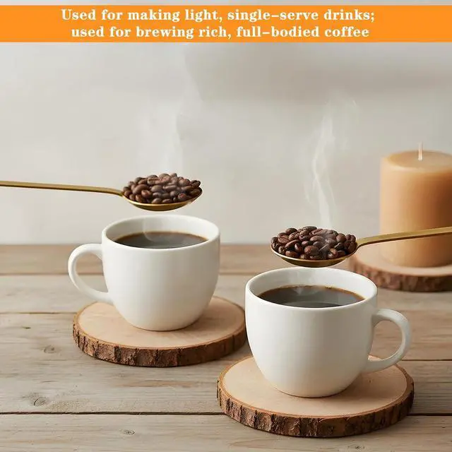 Alt view image 4 of 7 - Double Sided Measuring Spoon, Stainless Steel Coffee Scoop 1 Tsp (5ml) & 1 Tbsp (15ml) Dual-Measure Long-Handled Metal Measuring Spoons Kitchen Gadgets Teaspoon Scoop for Baking, Cooking (Gold)