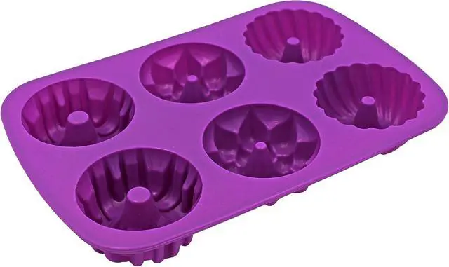 Alt view image 2 of 2 - Cooking Details Mini Silicone Bundt Cake, Fluted Cake Pans Non Stick Fancy Cupcake Pan Food Grade BPA Free (1)