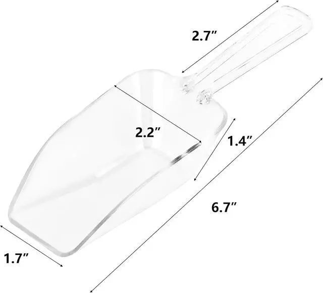 Alt view image 3 of 7 - 16Pcs Clear Plastic Ice Tongs and Scoops, Mini Serving Tongs and Buffet Scoop for Cocktail Whiskey Tea Party Candy Dessert Buffet