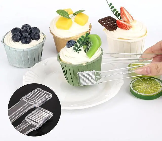 Alt view image 4 of 7 - 16Pcs Clear Plastic Ice Tongs and Scoops, Mini Serving Tongs and Buffet Scoop for Cocktail Whiskey Tea Party Candy Dessert Buffet