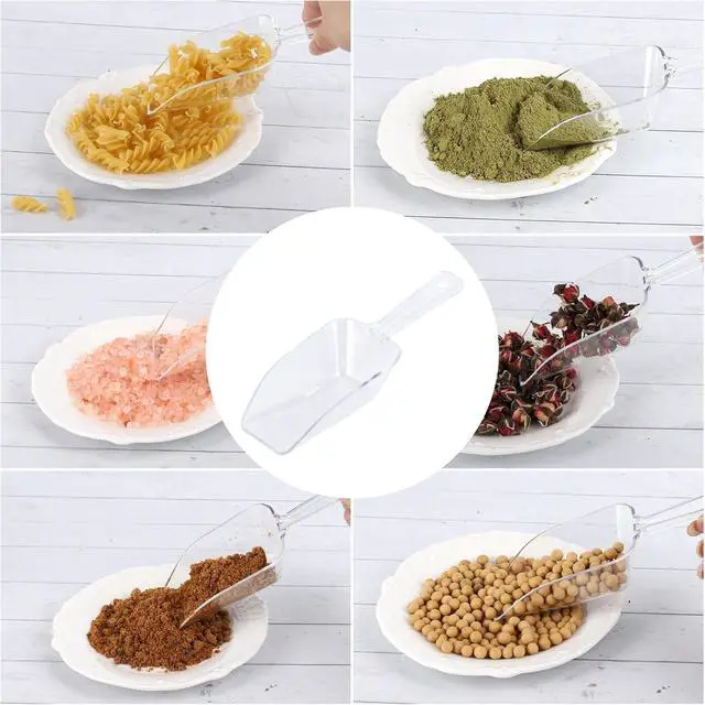Alt view image 7 of 7 - 16Pcs Clear Plastic Ice Tongs and Scoops, Mini Serving Tongs and Buffet Scoop for Cocktail Whiskey Tea Party Candy Dessert Buffet