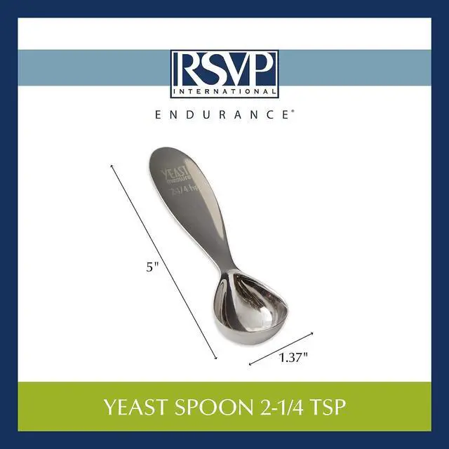 Alt view image 6 of 6 - RSVP International Endurance Kitchen Collection Measuring Tools, Dishwasher Safe, Yeast, 2.25-Teaspoons, Stainless Steel