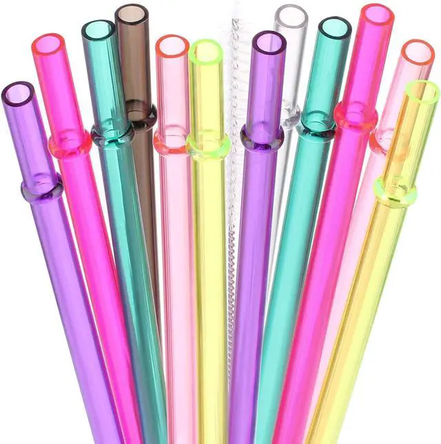 Main image of Dakoufish 13 Inch Reusable Plastic Replacement Straws For 40/30 oz Tumbler