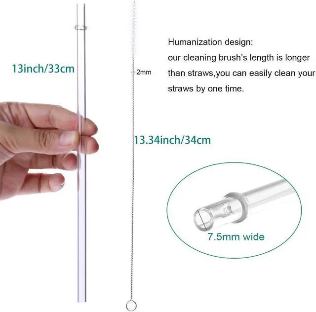 Alt view image 2 of 7 - Dakoufish 13 Inch Reusable Plastic Replacement Straws For 40/30 oz Tumbler