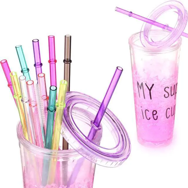 Alt view image 5 of 7 - Dakoufish 13 Inch Reusable Plastic Replacement Straws For 40/30 oz Tumbler