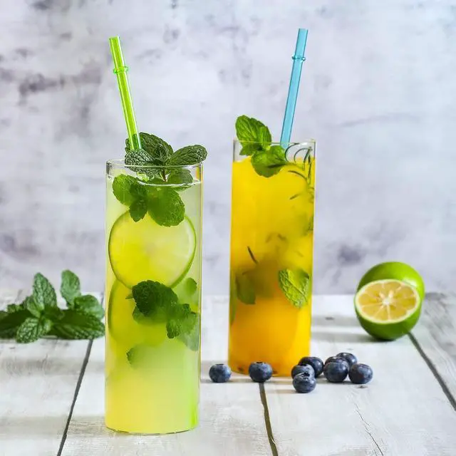 Alt view image 6 of 7 - 24 PCS, Reusable Straws with 4 Brushes, 10.5" Long Tritan Hard Plastic Straws, 12 Colors Translucent Replacement Drinking for 16OZ-32 OZ Tumblers, Cups, Jars, Stanley, YETI, Starbucks, BPA Free
