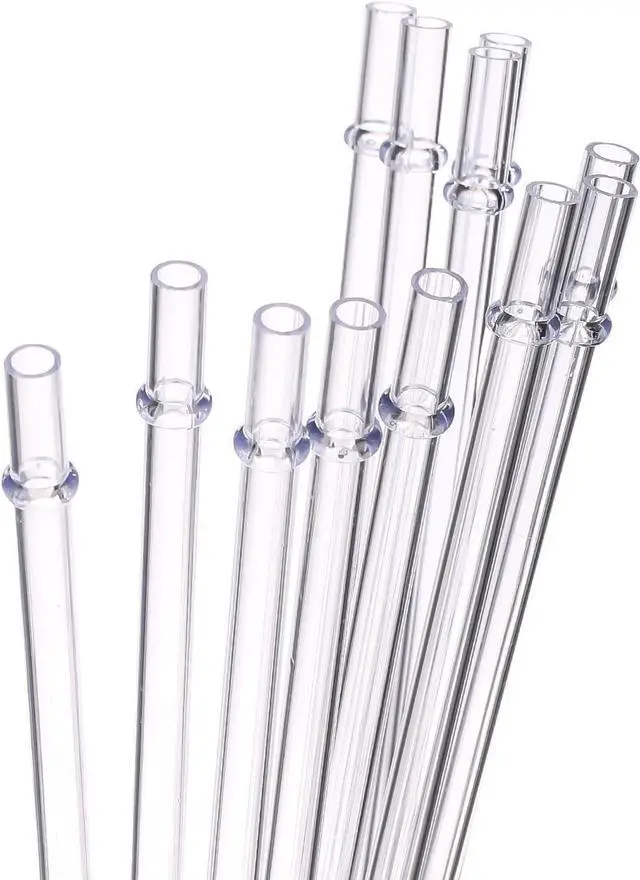 Main image of Dakoufish 11 Inch Clear Reusable Thick Plastic Drinking Straws Extra Long for 24oz 30oz 40oz Mason Jar Tumblers,Set of 12 Pcs Straws with Cleaning Brush (11inch, Clear)