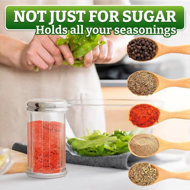 Alt view image 5 of 7 - 12 Oz Glass Sugar Container for Coffee Bar, Stainless Steel Lid