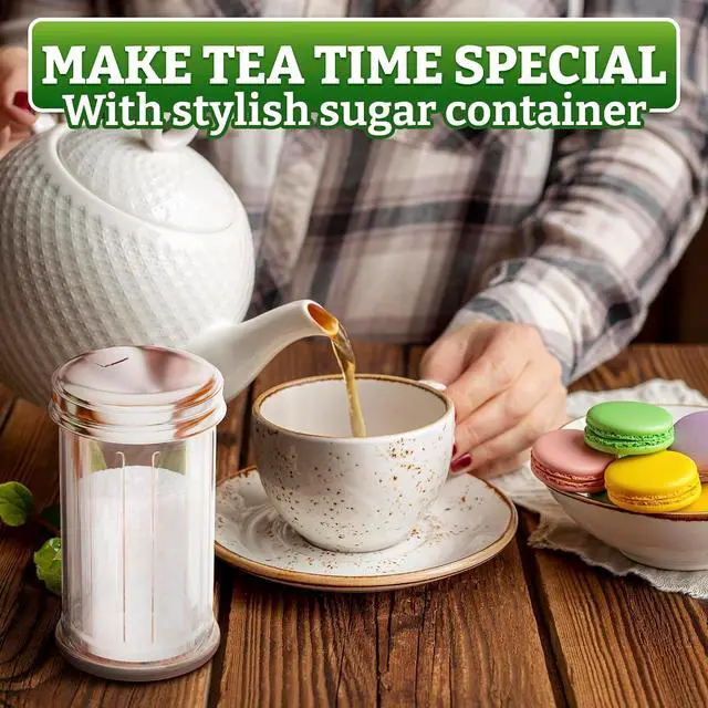 Alt view image 6 of 7 - 12 Oz Glass Sugar Container for Coffee Bar, Stainless Steel Lid