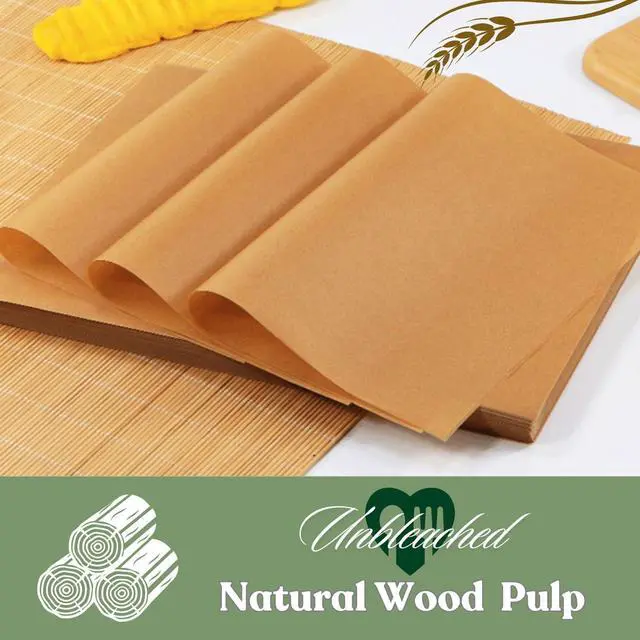 Alt view image 3 of 7 - 100 Pcs Parchment Paper Baking Sheets, 10x14 Inches Non-Stick Precut Baking Parchment Unbleached Baking Paper for Baking Grilling Air Fryer Steaming Bread Cup Cake Cookie