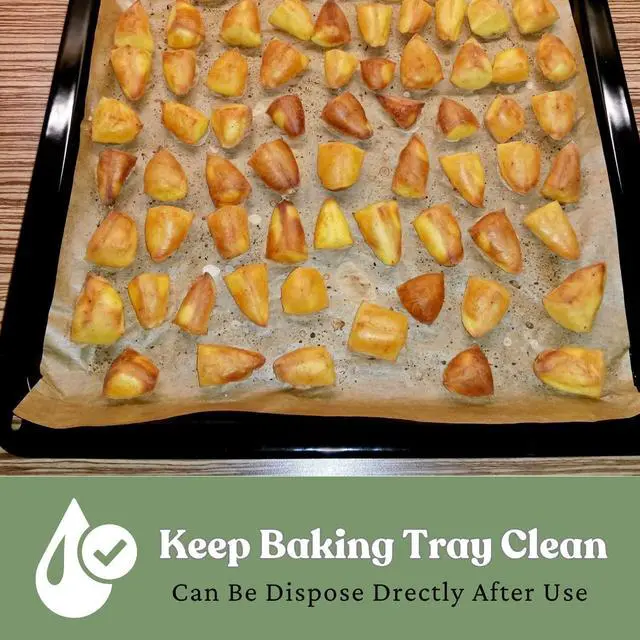 Alt view image 5 of 7 - 100 Pcs Parchment Paper Baking Sheets, 10x14 Inches Non-Stick Precut Baking Parchment Unbleached Baking Paper for Baking Grilling Air Fryer Steaming Bread Cup Cake Cookie