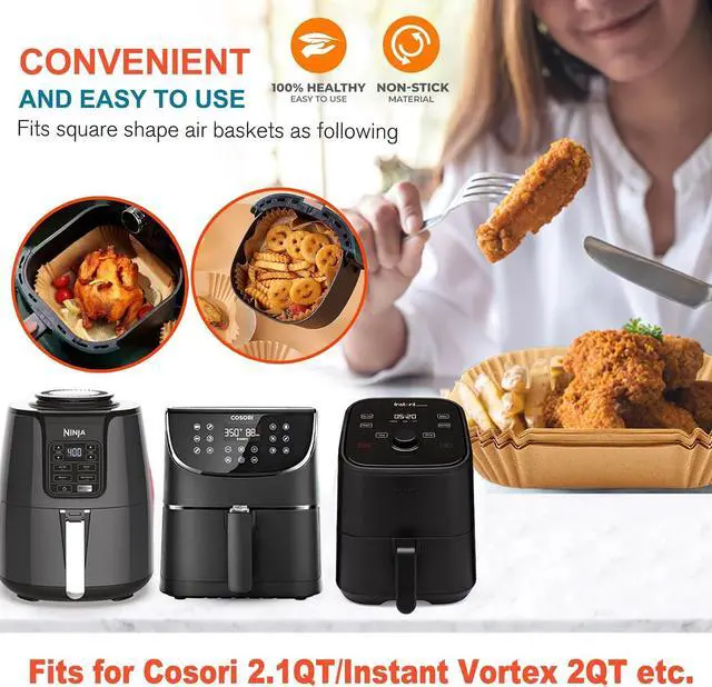 Alt view image 5 of 7 - Small Air Fryer Liners, 2 2.1 2.6 3qt Mini Air Fryer Liners