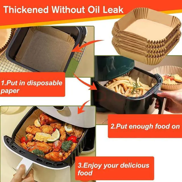 Alt view image 7 of 7 - Small Air Fryer Liners, 2 2.1 2.6 3qt Mini Air Fryer Liners