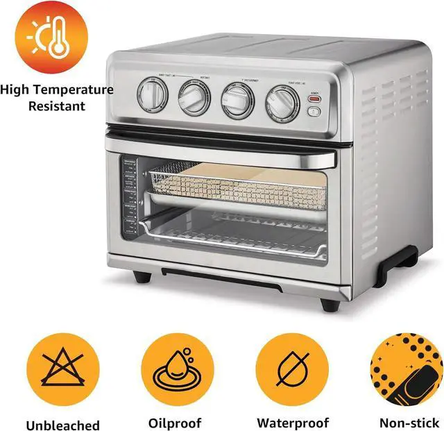 Alt view image 3 of 7 - 9 x11 inch Air Fryer Parchment Paper Squares, 100 Sheets Unbleached Pre-Cut Baking Disposable Paper Liner for Cuisinart Non-Stick Air Fryer Toaster Oven
