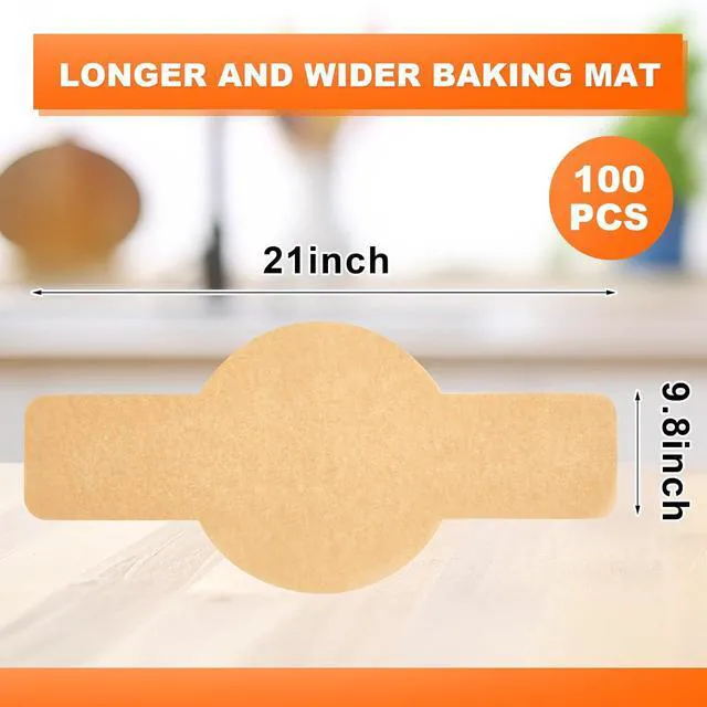 Alt view image 2 of 7 - Marspark 100 Pcs Parchment Paper Bread Sling, Round