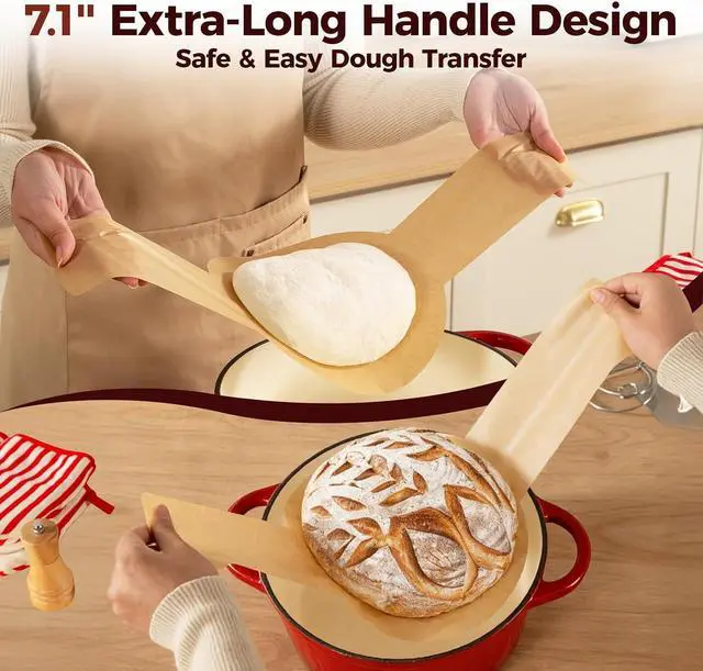 Alt view image 3 of 6 - Parchment Paper Bread Sling for Dutch Oven Sourdough Baking 100 Pcs