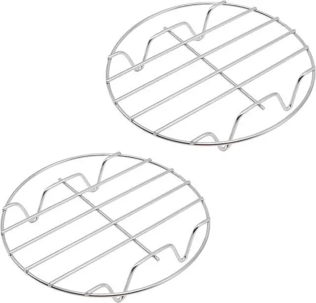 Main image of 2 Pack Round Cooking Racks, 304 Stainless Steel Baking and Cooling Steaming Roasting Rack for Air Fryer Pot Pressure Cooker Canning(5.9 Inch)