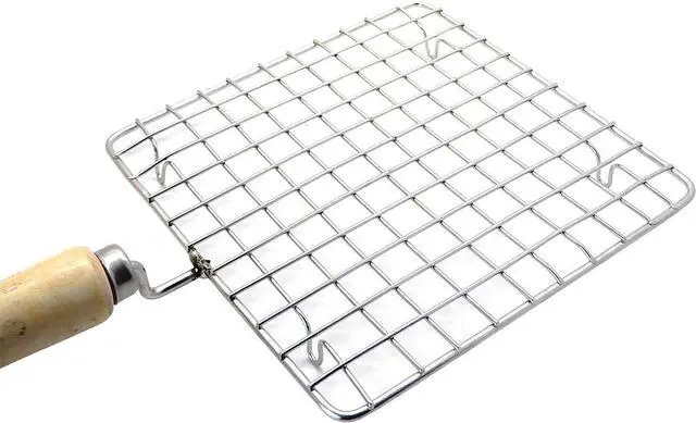 Alt view image 2 of 6 - Large Stainless Steel Multi-Functional Wire Steaming Cooling and Baking Barbecue Rack, Square Roti Grill, Papad Grill, Roti Jali, Chapati Grill