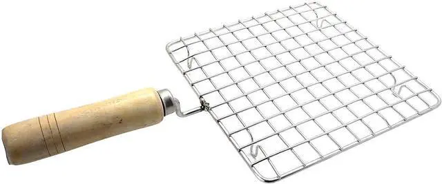 Alt view image 3 of 6 - Large Stainless Steel Multi-Functional Wire Steaming Cooling and Baking Barbecue Rack, Square Roti Grill, Papad Grill, Roti Jali, Chapati Grill
