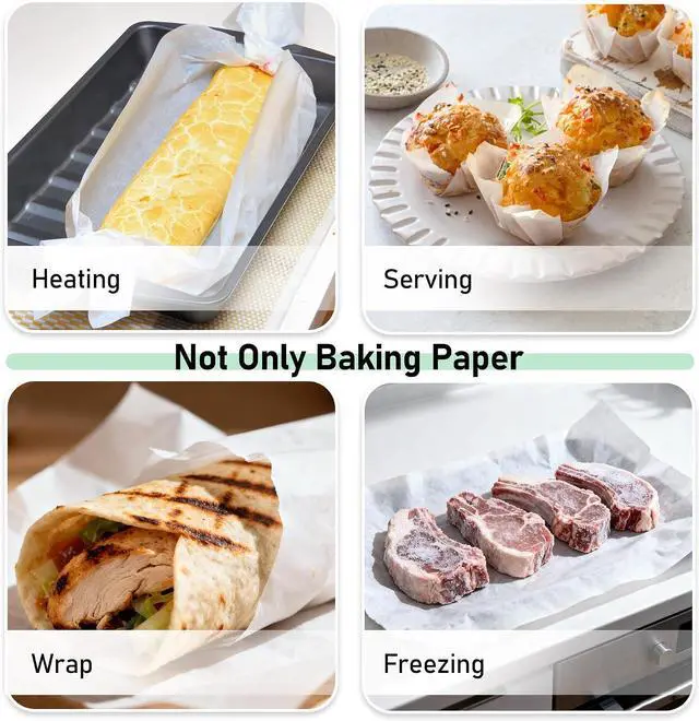 Alt view image 4 of 7 - EcoDispose 100 Pcs Non-Stick Parchment Paper Baking Sheets 12-3/16"x16-3/8"