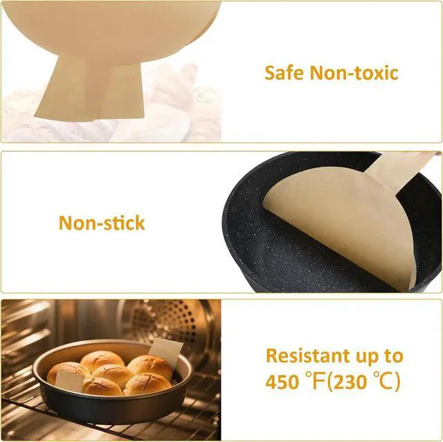 Alt view image 3 of 7 - Round Parchment Paper with Handles, 6 Inch 100 Pack