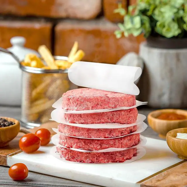 Alt view image 4 of 5 - GWHOLE 500pcs Hamburger Patty Paper, 4.3 Inch, Non-Stick