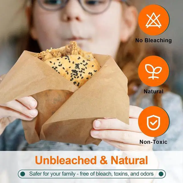 Alt view image 5 of 7 - 60Pcs Unbleached Parchment Paper Sheets for Baking. 12x16 Inches Parchment Paper, Precut Baking Paper Sheets, Parchment Sheets for Air Fryer, Grilling, Steaming.