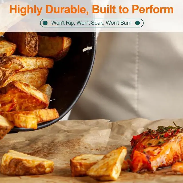 Alt view image 6 of 7 - 60Pcs Unbleached Parchment Paper Sheets for Baking. 12x16 Inches Parchment Paper, Precut Baking Paper Sheets, Parchment Sheets for Air Fryer, Grilling, Steaming.