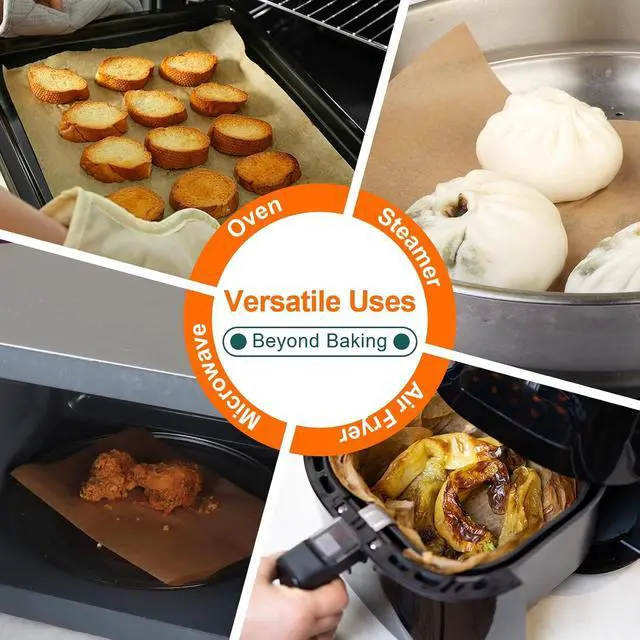 Alt view image 7 of 7 - 60Pcs Unbleached Parchment Paper Sheets for Baking. 12x16 Inches Parchment Paper, Precut Baking Paper Sheets, Parchment Sheets for Air Fryer, Grilling, Steaming.