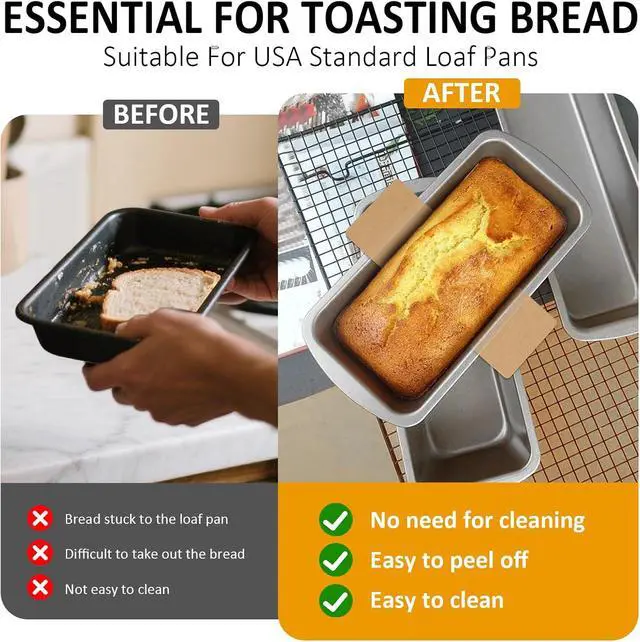 Alt view image 4 of 7 - Loaf Pan Liners with Handles for Bread Pans 8.5x4.5/9x5/10x5 Inch 100 Pack