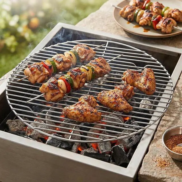 Alt view image 2 of 7 - Round Cooling Rack Roasting Wire for Baking, Bread Cooling Rack, Round Grill Grate Pizza Steamer Rack Stainless Steel Cookie Rack Casserole Frying Pan (Height 0.59 cm, Diameter 8.66 cm)