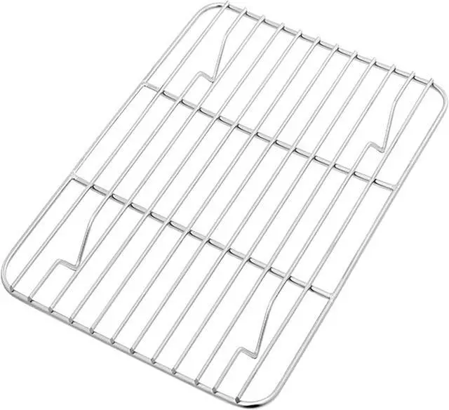 Main image of Line Roasting Racks, 1 Pcs 9.8 Inch x 7.3 Inch High Strength Stainless Steel Grill Racks for Baking and Cooling of Barbeque in Oven, Party, Dinning and Outdoors (9.8 inch)