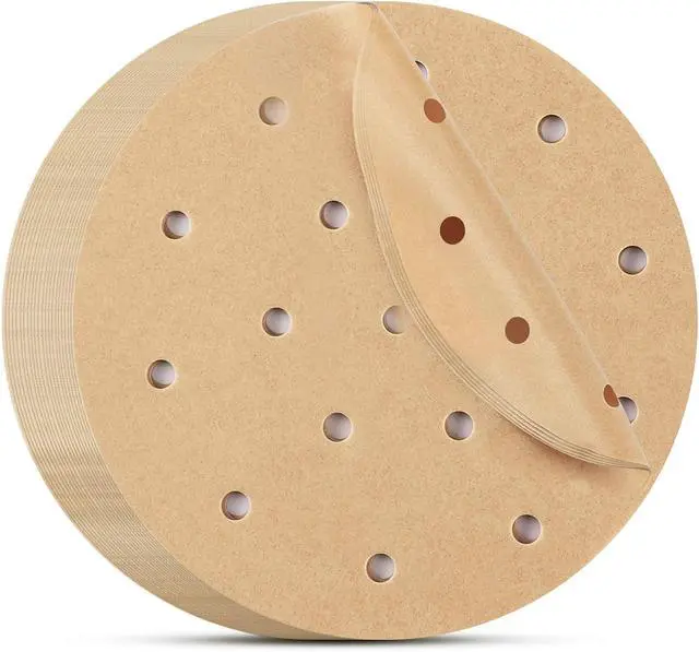 Main image of Beasea Air Fryer Round Liners 6 Inch, 200pcs Parchment Paper Unbleached Filter Paper Perforated Parchment Paper Bamboo Steamer Papers for Air Fryer and Steaming Basket