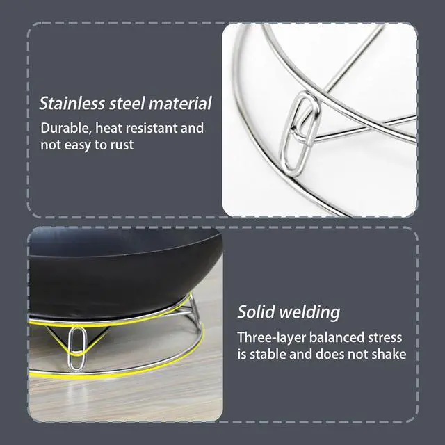 Alt view image 3 of 6 - Round Steamer Rack and Cooling Rack, Stainless Steel Rack for Cooking, Wire Instant Pot Trivet, Stainless Steel Baking Steaming Grilling Rack, 2 Piece