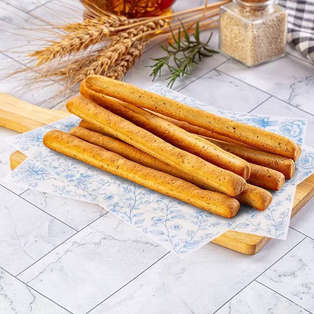 Alt view image 7 of 7 - CCINEE 150Pcs Blue Floral Wax Paper Sheets for Food, Grease Proof Chinoiserie Bird Deli Sandwich Wrapping Food Basket Liners Bakery Kitchen, 9.8 x 8.7 Inch