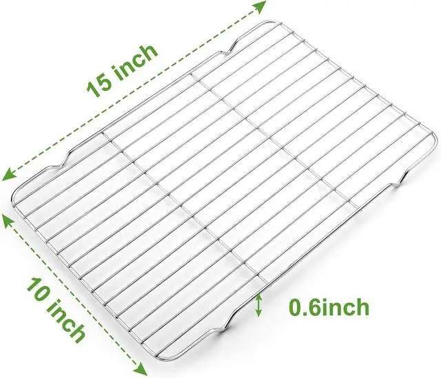 Alt view image 2 of 7 - Decymis Cooling Rack and Baking Rack, Stainless Steel, 2PCS, 10" x 15"