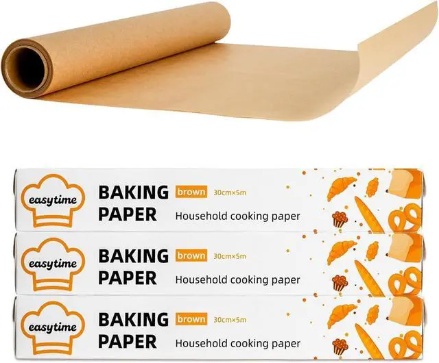 Main image of 12in x 49ft Unbleached Parchment Paper Roll, High Temperature Resistant Parchment Paper for Baking, Non-Stick Greaseproof Baking Paper for Cooking Grilling Air Frying (Brown, 12in x 49ft)
