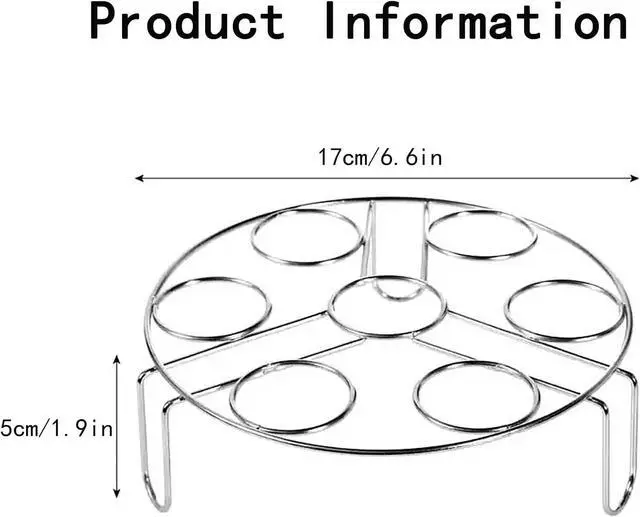 Alt view image 2 of 5 - Egg Steamer Rack, Steamer Trivet Basket Pressure Cooker Accessories