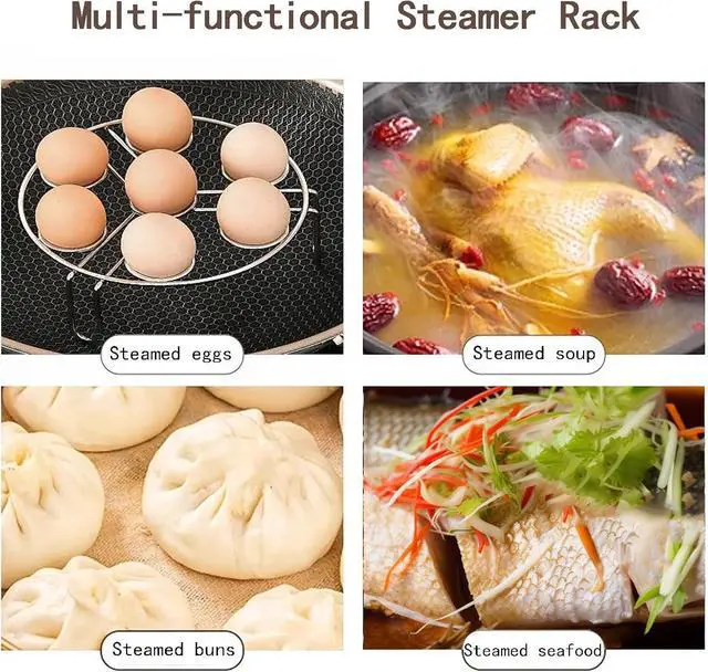 Alt view image 3 of 5 - Egg Steamer Rack, Steamer Trivet Basket Pressure Cooker Accessories
